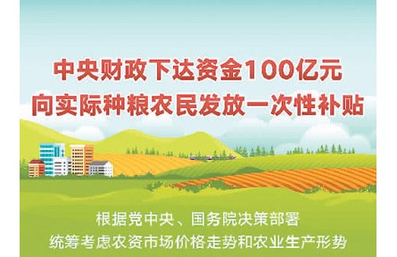 百億補貼”送給種糧農民！中央財政下達資金100億元 支持春耕生產