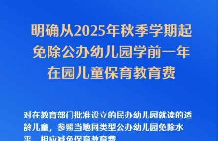 國務院辦公廳印發(fā)《關于逐步推行免費學前教育的意見》